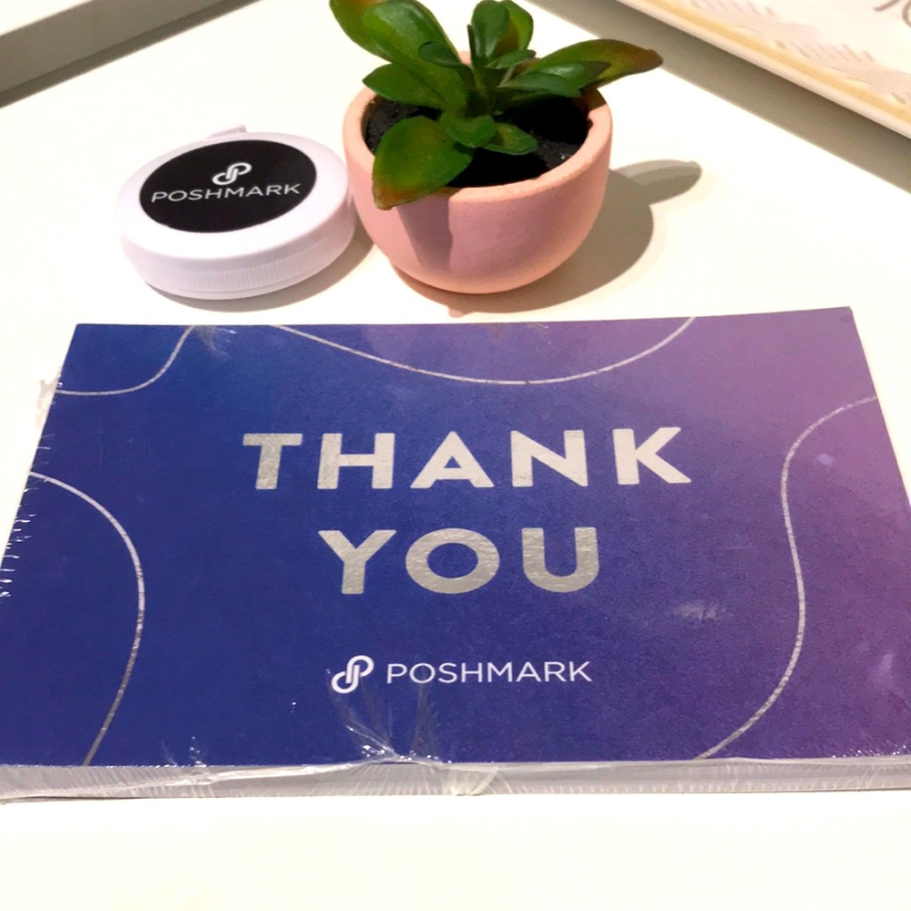 Poshmark Poshfixins Thank You Blue Cards Official  Logo NEW FINAL SALE